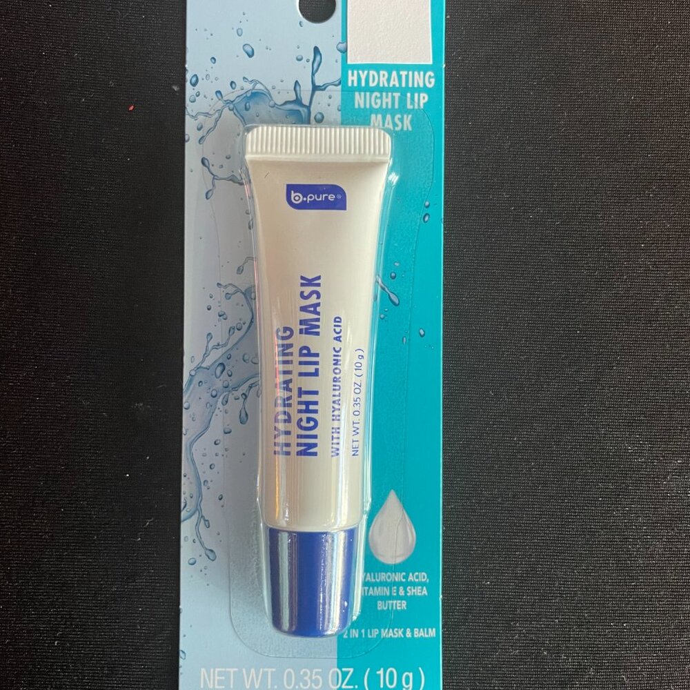NEW B Pure Hydrating Night Lip Mask Hyaluronic Acid Shea Butter Lot of 4 pcs